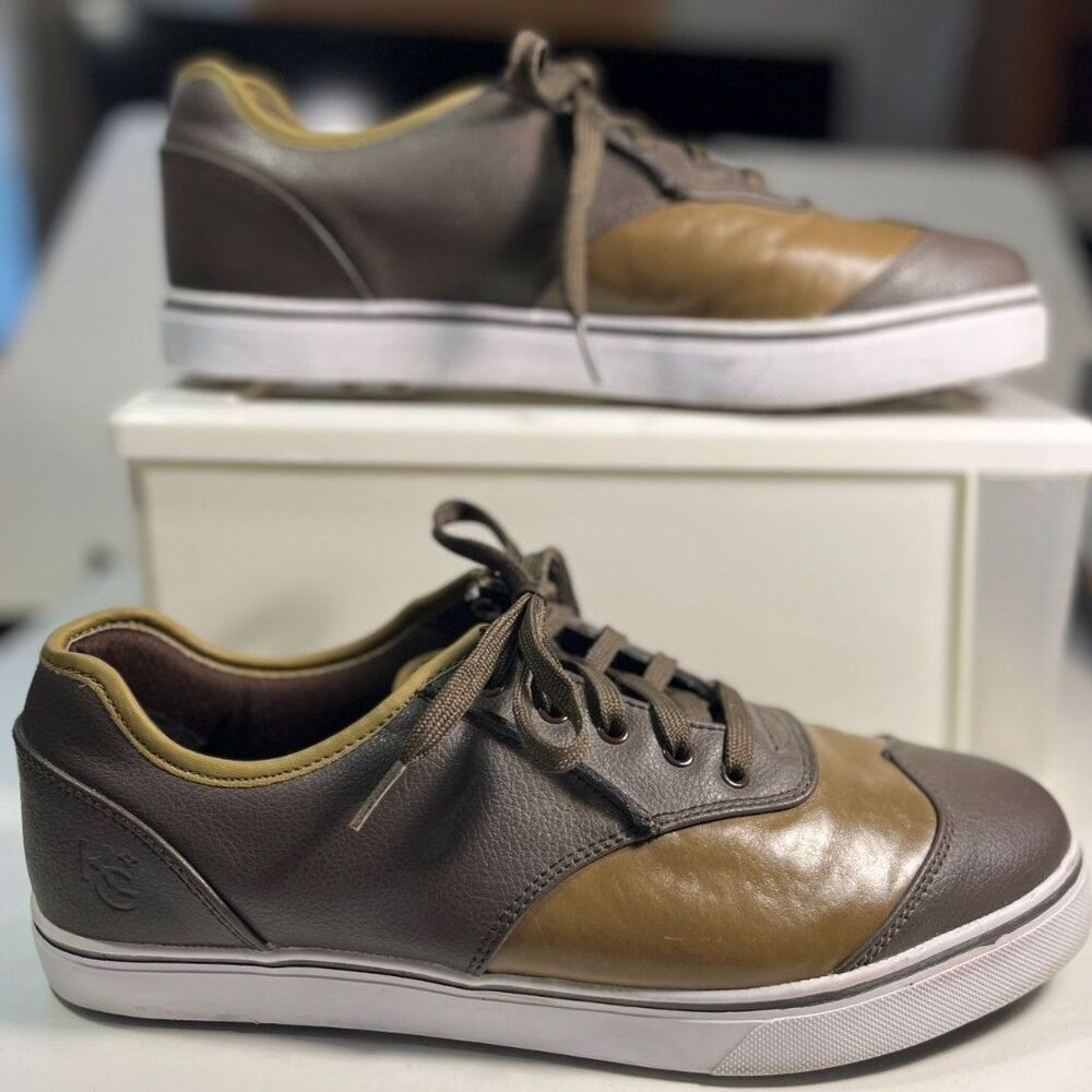 Kikkor Golf Men's Cleats Leather Saddle Shoes SZ 11
